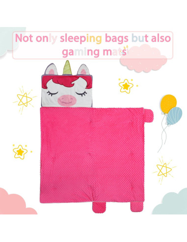 Saco de dormir Wizland para niños - Franela suave 156.7x71.9 cm