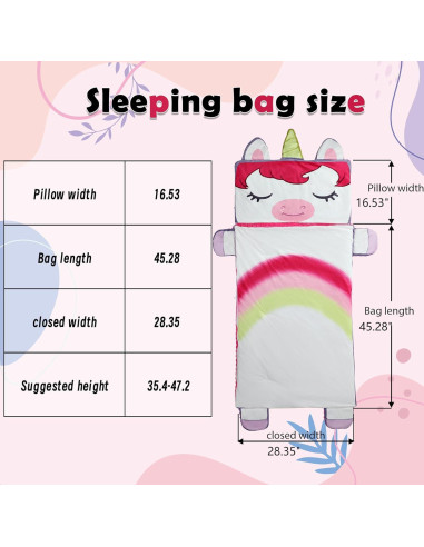 Saco de dormir Wizland para niños - Franela suave 156.7x71.9 cm