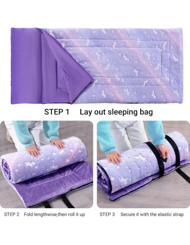 Saco de Dormir HOMBYS Brilla en la Oscuridad 213 cm para Niños