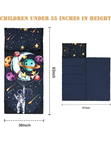 Saco de dormir para niños Hallo Bunny 160x76 cm Astronauta