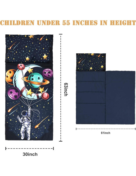 Saco de dormir para niños Hallo Bunny 160x76 cm Astronauta