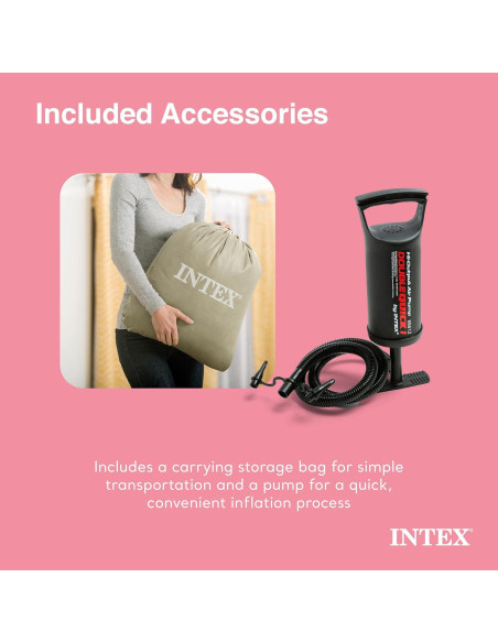 Colchón Inflable para Niños Intex Kidz Travel Bed Verde Menta