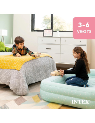 Colchón Inflable para Niños Intex Kidz Travel Bed Verde Menta