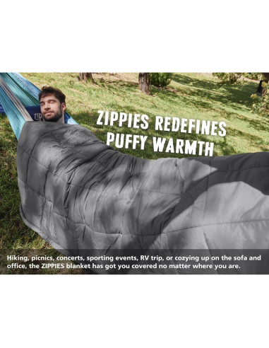 Manta Camping ZIPPIES 3M Thinsulate 200x155cm Gris