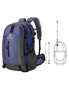 Mochila de Senderismo OutdoorMaster 50L Impermeable Azul
