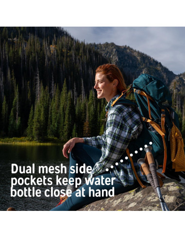 Mochila de Senderismo Kelty Nena 60L para Mujeres - Verde Profundo