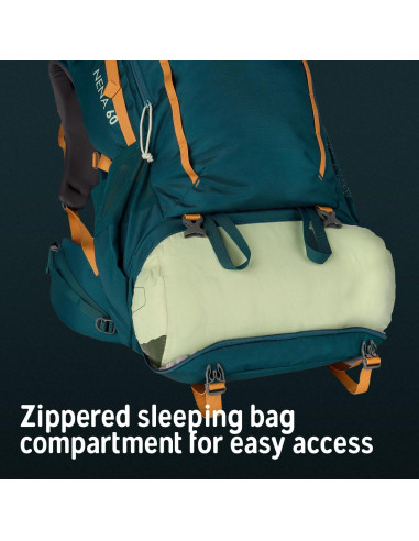 Mochila de Senderismo Kelty Nena 60L para Mujeres - Verde Profundo