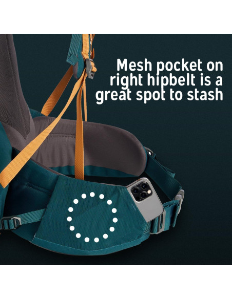 Mochila de Senderismo Kelty Nena 60L para Mujeres - Verde Profundo