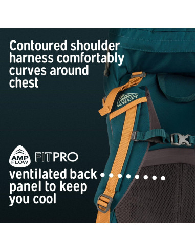 Mochila de Senderismo Kelty Nena 60L para Mujeres - Verde Profundo