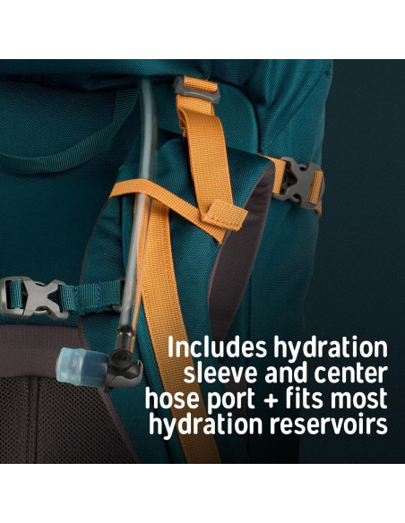 Mochila de Senderismo Kelty Nena 60L para Mujeres - Verde Profundo