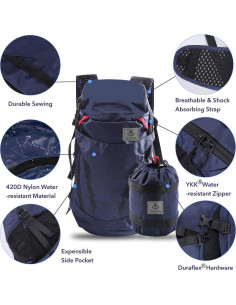 Mochila de Senderismo 4Monster 28L Plegable Resistente al Agua 2