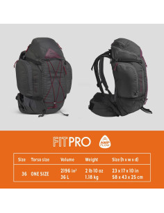Mochila Kelty Redwing 36L para Mujeres - Senderismo y Viajes 2