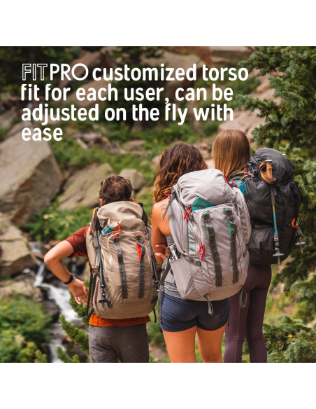 Mochila Kelty Redwing 50L para Mujeres - Ajuste FIT-Pro, Negro