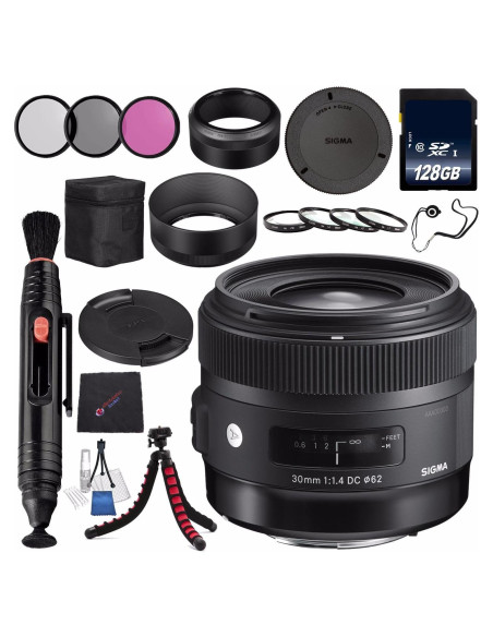 Lente Sigma 30mm f/1.4 DC HSM Art para Canon + Kit Accesorios