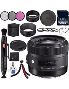 Lente Sigma 30mm f/1.4 DC HSM Art para Canon + Kit Accesorios 2