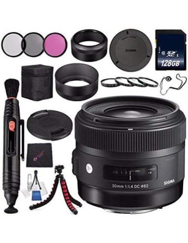 Lente Sigma 30mm f/1.4 DC HSM Art para Canon + Kit Accesorios