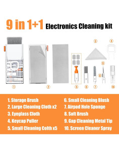 Kit de limpieza 10 en 1 Miyacody para electrónicos y teclado 2