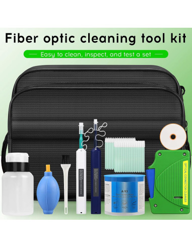 Kit de limpieza de fibra óptica 11 en 1 Sumchan - SC/LC/FC/ST