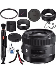 Lente Sigma 30mm f/1.4 DC HSM Art para Canon + Kit de Limpieza 2