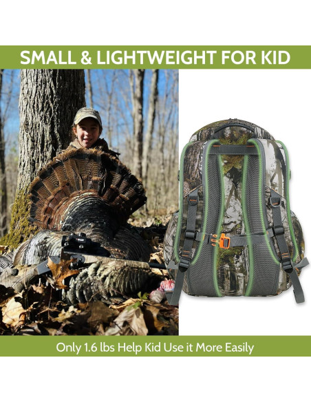 Mochila de Caza para Niños WIDL CEDAR 30L Camo 11 Bolsillos