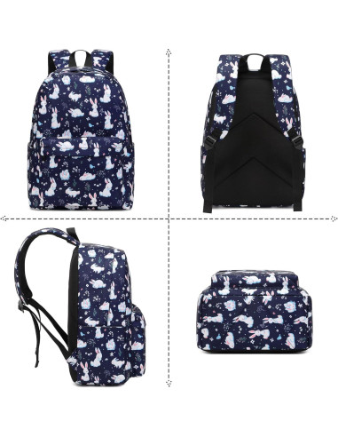 Mochila Escolar Yusudan Bunny para Niñas 33x42x15 cm