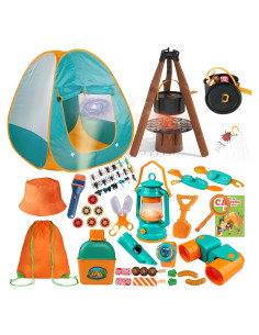 Juego de Camping para Niños 50pcs Qtioucp con Carpa y Linterna