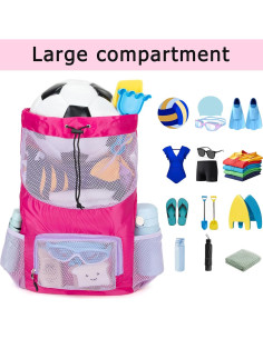 Mochila de Cuerda Morada para Niños - Bolsa de Natación y Playa 2