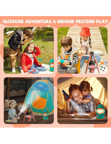 Juego de Camping para Niños 50pcs Qtioucp con Carpa y Linterna