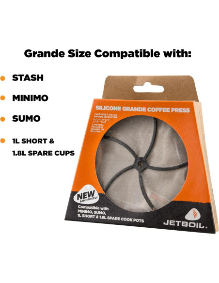 Prensa Francesa de Silicona Jetboil Grande 1000ml para Camping