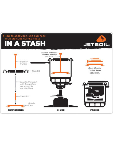Prensa Francesa de Silicona Jetboil Grande 1000ml para Camping