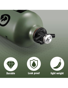 Botella de Combustible 1L CAMPEAK con Válvula de Seguridad 2