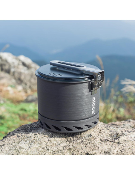 Olla de Camping Alocs 1.4L con Intercambiador de Calor