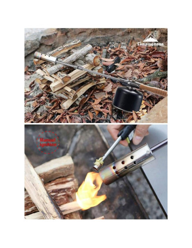 Antorcha de Camping Campingmoon MT-3955 Doble Combustible 57 cm