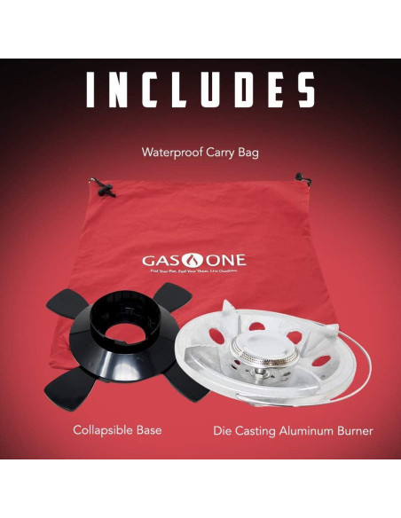 Estufa de Camping Gas One GS-8000 con Bolsa Impermeable