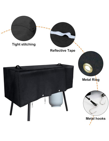 Cubierta y Bolsa de Transporte Hisencn para Estufa 3 Quemadores