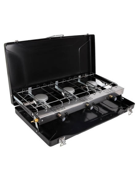 Estufa de Camping FineFlame 3 Quemadores 19800 BTU Portátil