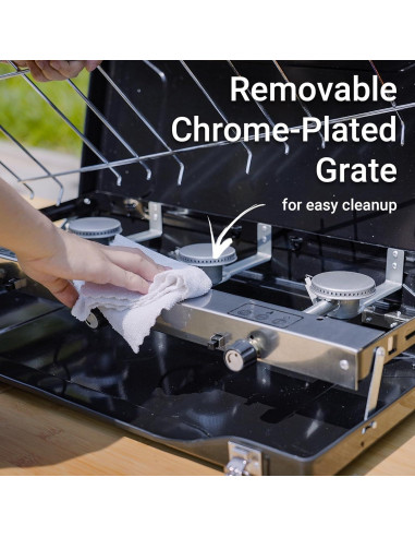 Estufa de Camping FineFlame 3 Quemadores 19800 BTU Portátil