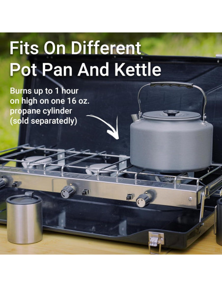 Estufa de Camping FineFlame 3 Quemadores 19800 BTU Portátil