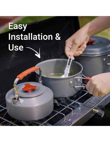 Estufa de Camping FineFlame 3 Quemadores 19800 BTU Portátil