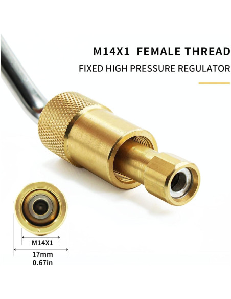 Adaptador Manguera Propano 1lb a 20lb Xzhou 6FT para Estufas