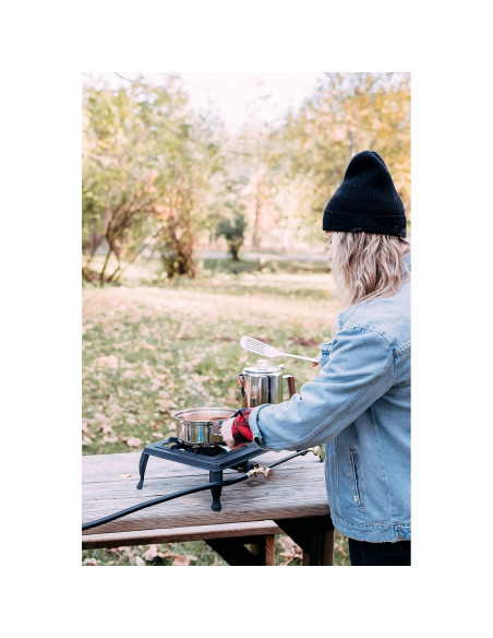 Estufa de Camping Portátil Stansport Doble Quemador Hierro Fundido