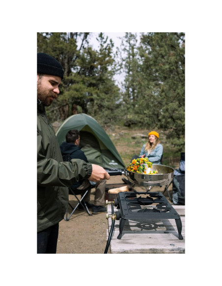 Estufa de Camping Portátil Stansport Doble Quemador Hierro Fundido