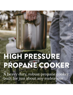 Cocinador de Propano Gas One B-5200K con Manguera de Acero 2