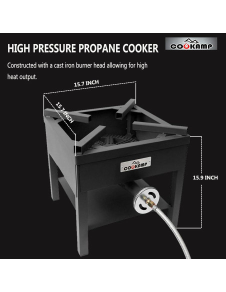 Cocinador de Gas Propano COOKAMP SA1750 260000 BTU Portátil