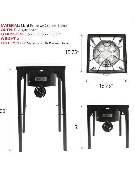 Quemador de Propano Gas One B-3600H 200,000 BTU Ajustable