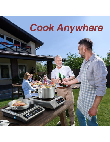 Cocina de Inducción Portátil ChangBERT 1800W Acero Inoxidable