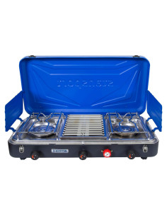 Estufa de Campamento Stansport 2 Quemadores + Parrilla 6.84kg