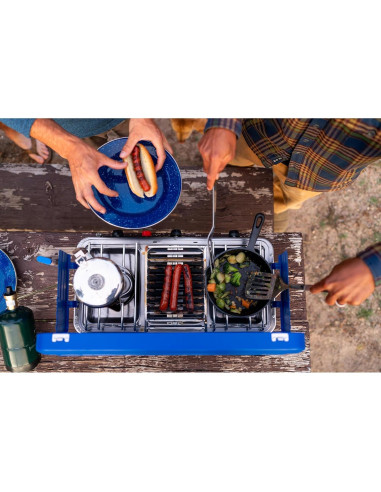 Estufa de Campamento Stansport 2 Quemadores + Parrilla 6.84kg
