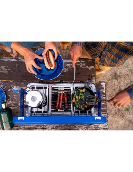 Estufa de Campamento Stansport 2 Quemadores + Parrilla 6.84kg