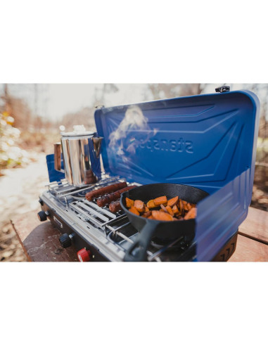 Estufa de Campamento Stansport 2 Quemadores + Parrilla 6.84kg
